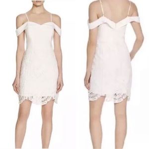 Adelyn Rae White Lace Off the Shoulder Dress Size Medium Sweatheart Neckline